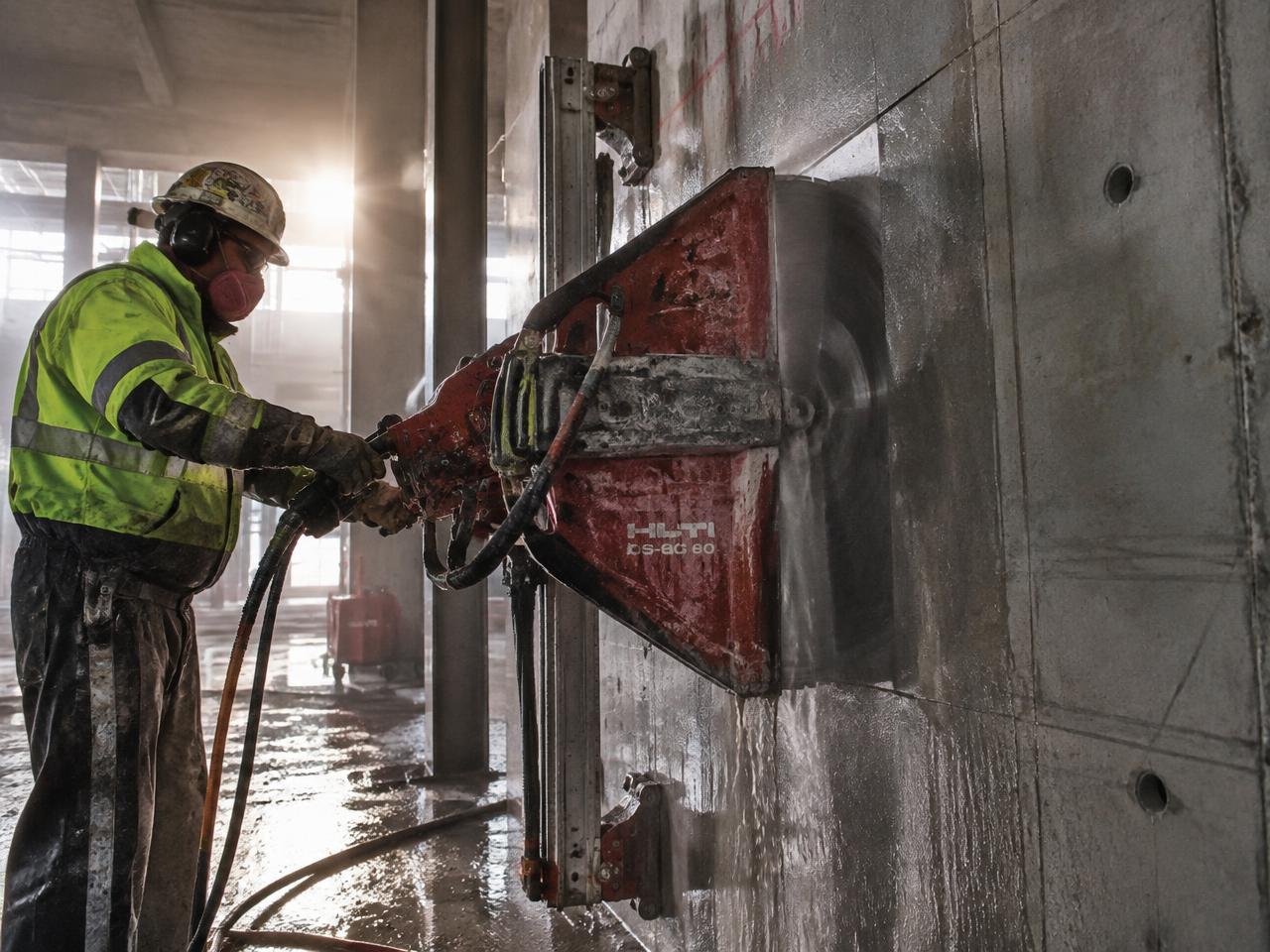 Zagen en boren van beton door A.W.L. in Oost-Vlaanderen